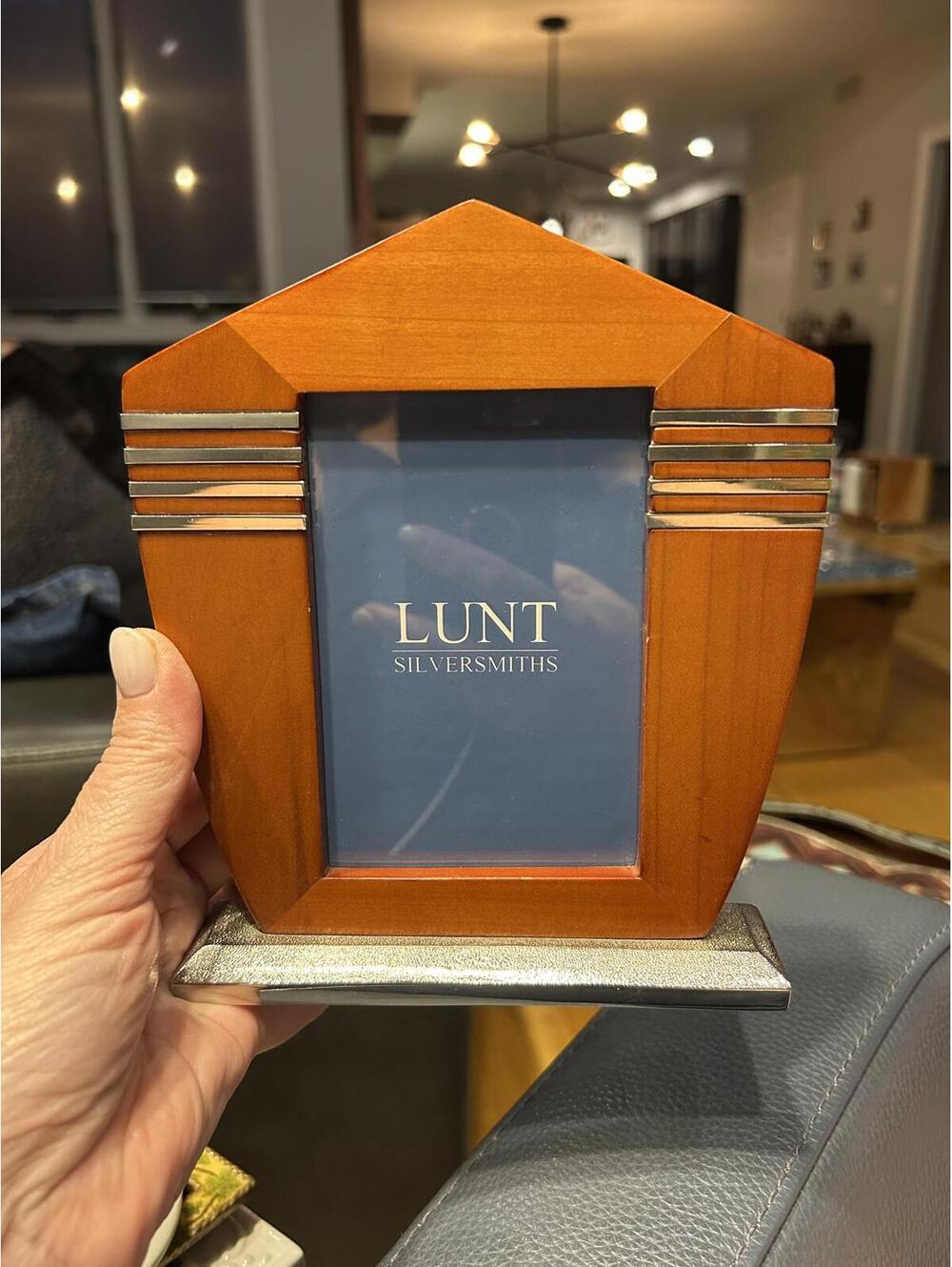 Lunt Silversmiths Wooden and Silver plate Picture Frame